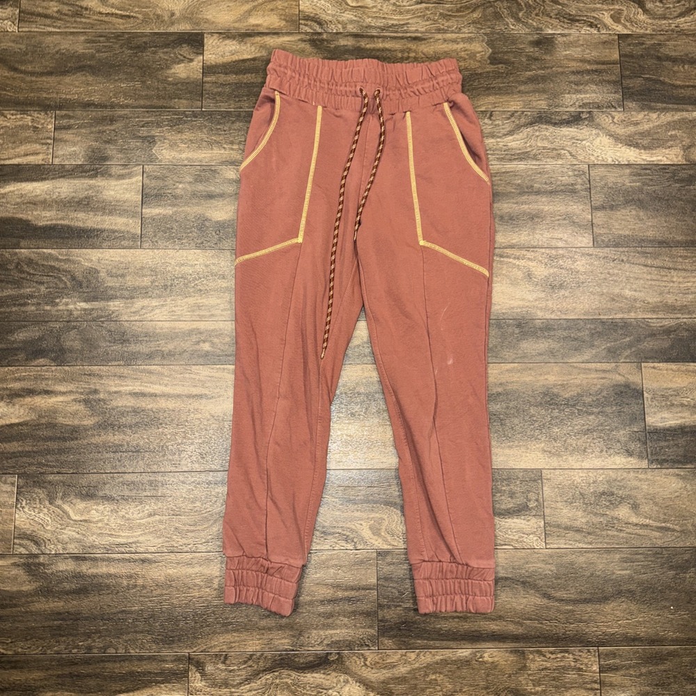 Fabletics Iris Sweatpants Tapered Jogger Women's Size S Rust-Red Athletic Wear